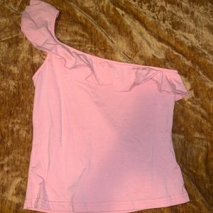 Pink one shoulder top